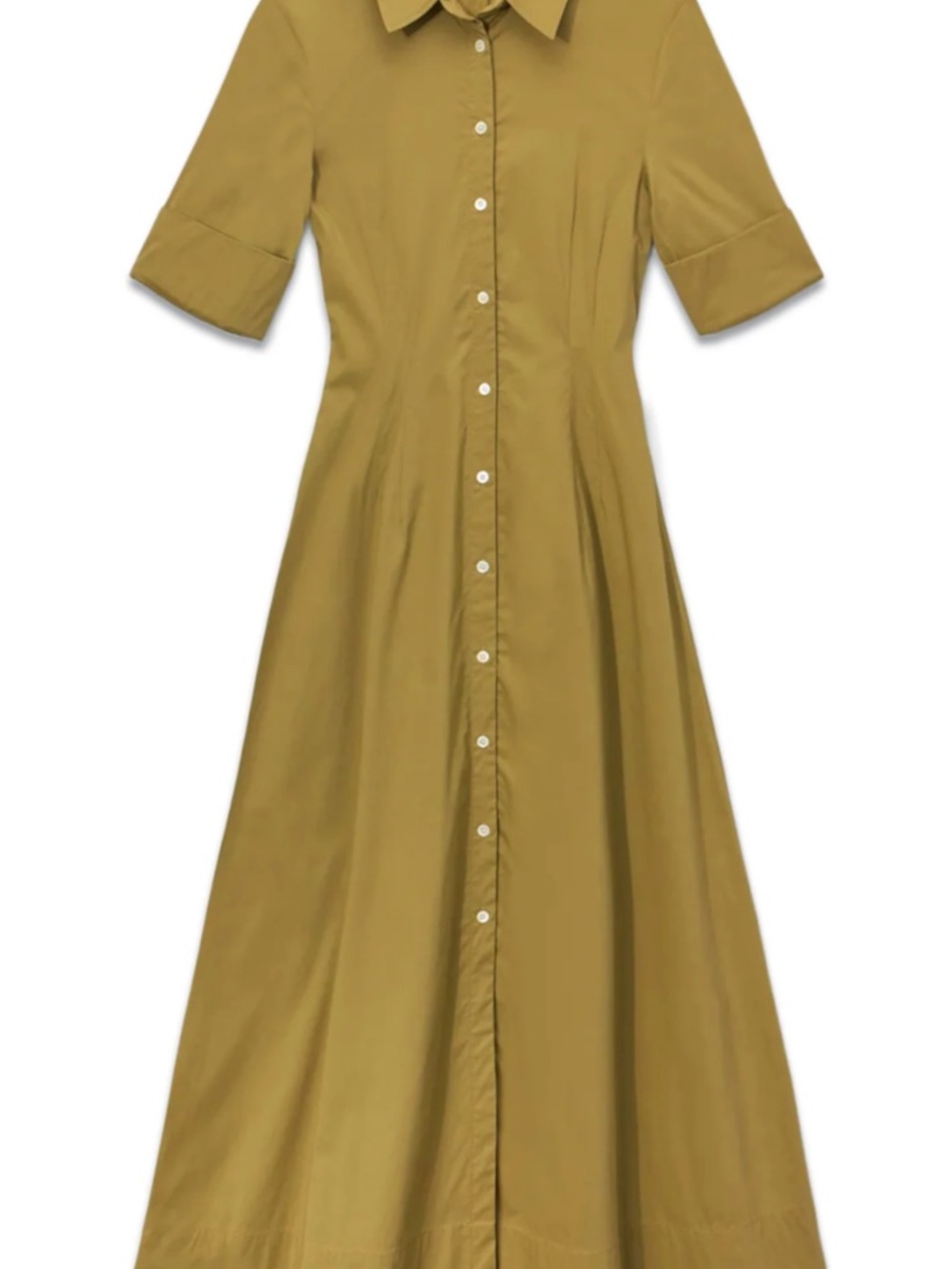 Staud Joan Poplin Maxi Shirt Dress